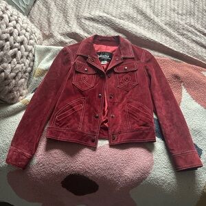 Wilsons suede and leather red jacket